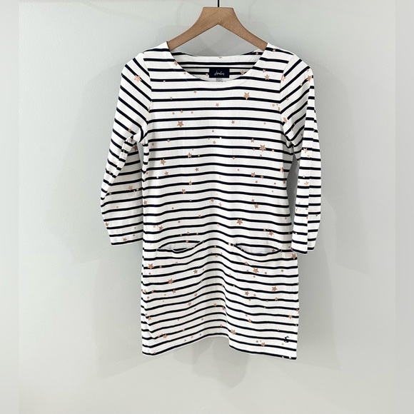 Joules Quinn Tunic Rose Gold Star Stripe Size 4 - Picture 3 of 7